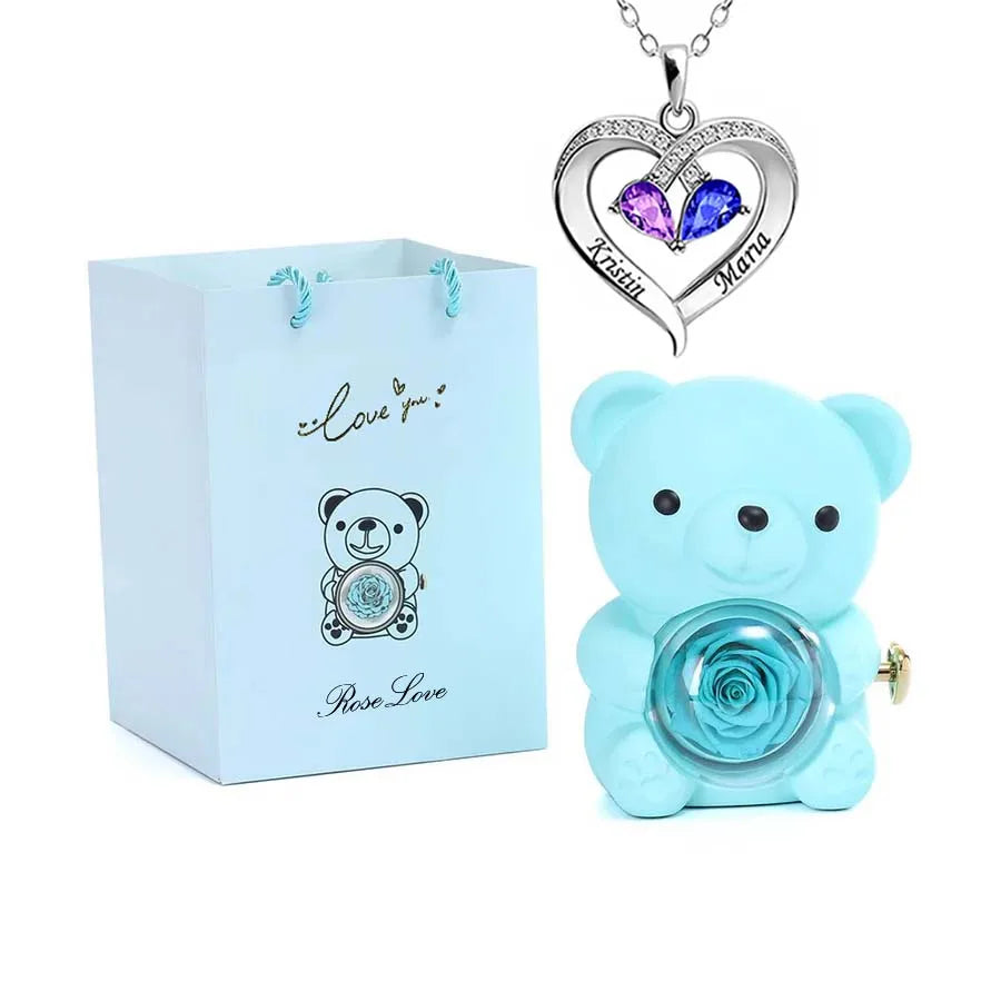 Rotating Bear Jewelry Gift Box