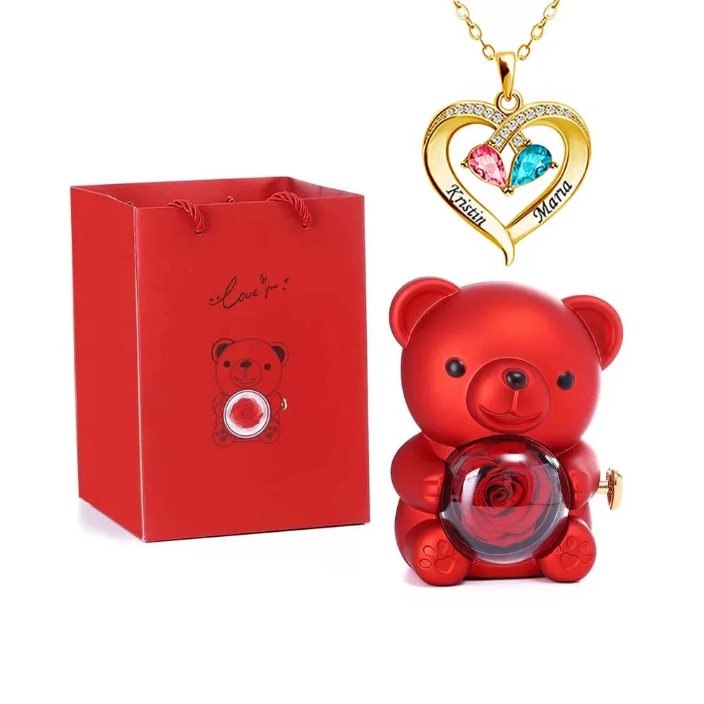 Rotating Bear Jewelry Gift Box