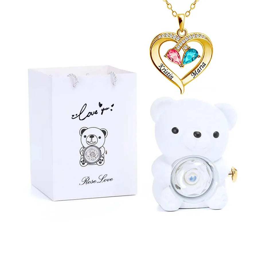 Rotating Bear Jewelry Gift Box
