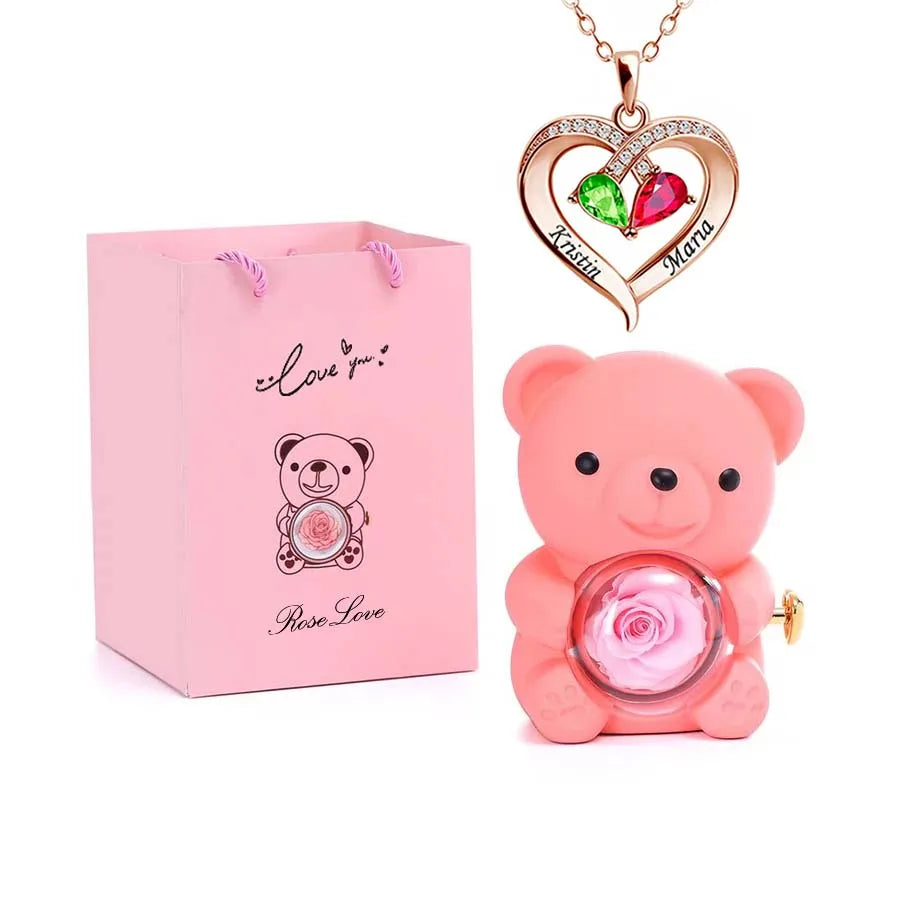 Rotating Bear Jewelry Gift Box