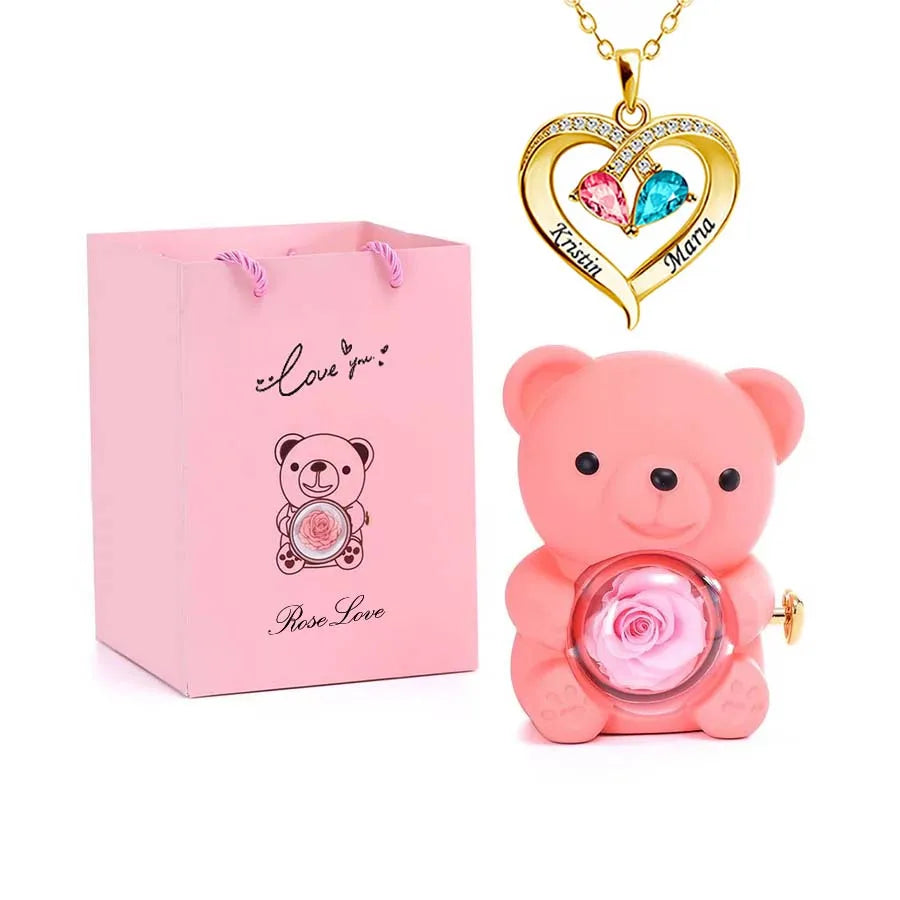 Rotating Bear Jewelry Gift Box