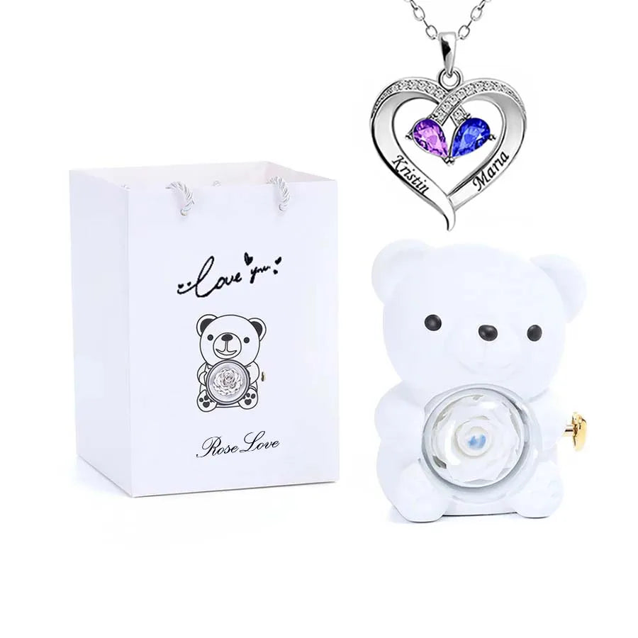 Rotating Bear Jewelry Gift Box