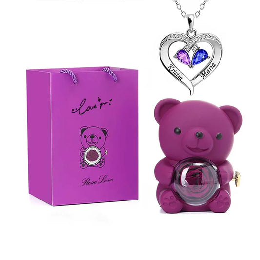 Rotating Bear Jewelry Gift Box