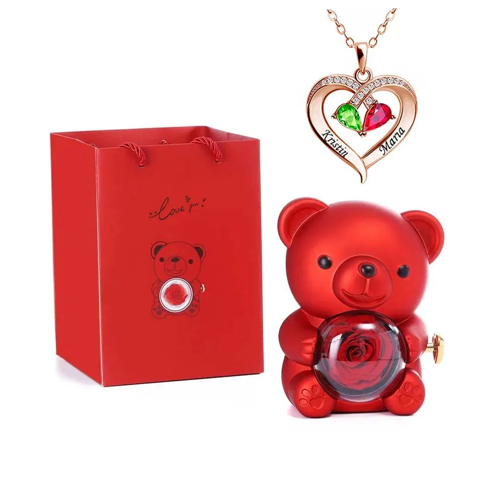 Rotating Bear Jewelry Gift Box
