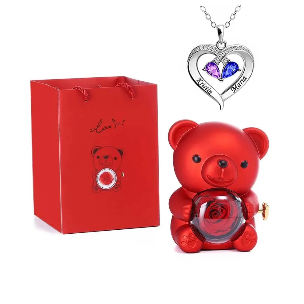 Rotating Bear Jewelry Gift Box