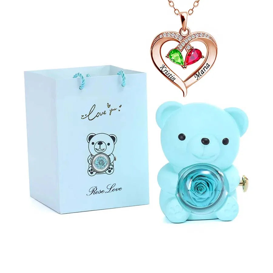 Rotating Bear Jewelry Gift Box