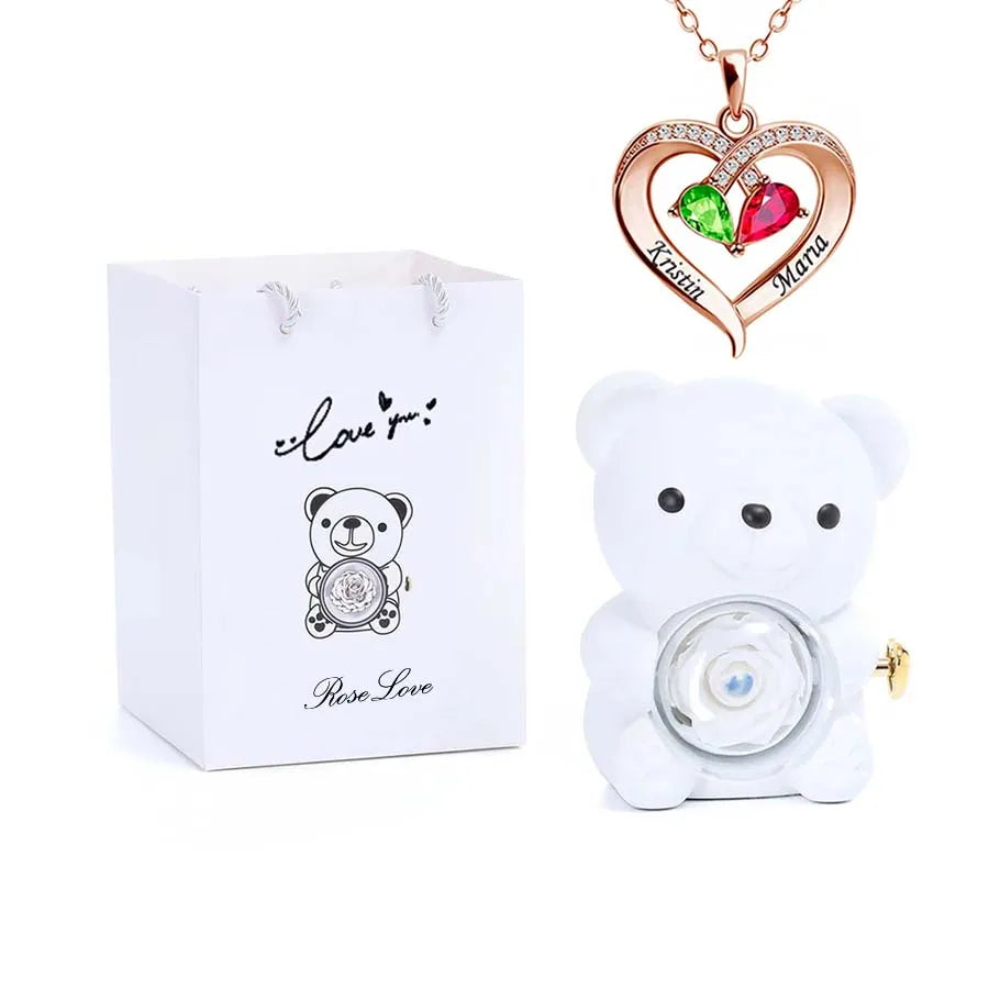 Rotating Bear Jewelry Gift Box
